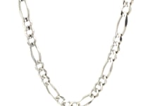 Chaîne Figaro en or blanc massif 14 carats (6,00 mm)