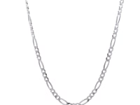 Chaîne Figaro en or blanc massif 14 carats (3,00 mm)