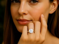 5 Carat Round Lab Grown IGI G/VS1 Diamond Solitaire Ring in 14K Yellow Gold