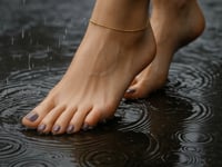 Bracelet de cheville scintillant en or jaune 10 carats, 1,5 mm